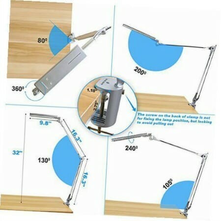 BYB E430 Metal Architect Swing Arm Desk Lamp