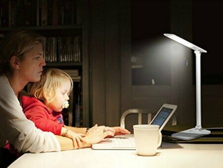 Desk lamp - woman with child.